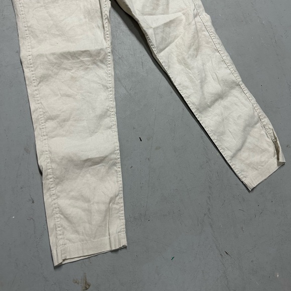 Dandy Del Mar THE BRISA LINEN PANT VINTAGE IVORY Size Medium Vacation Pants - Picture 3 of 9